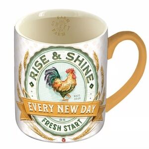 New LANG "Rise & Shine" Rooster Coffee Mug Coffee Cup